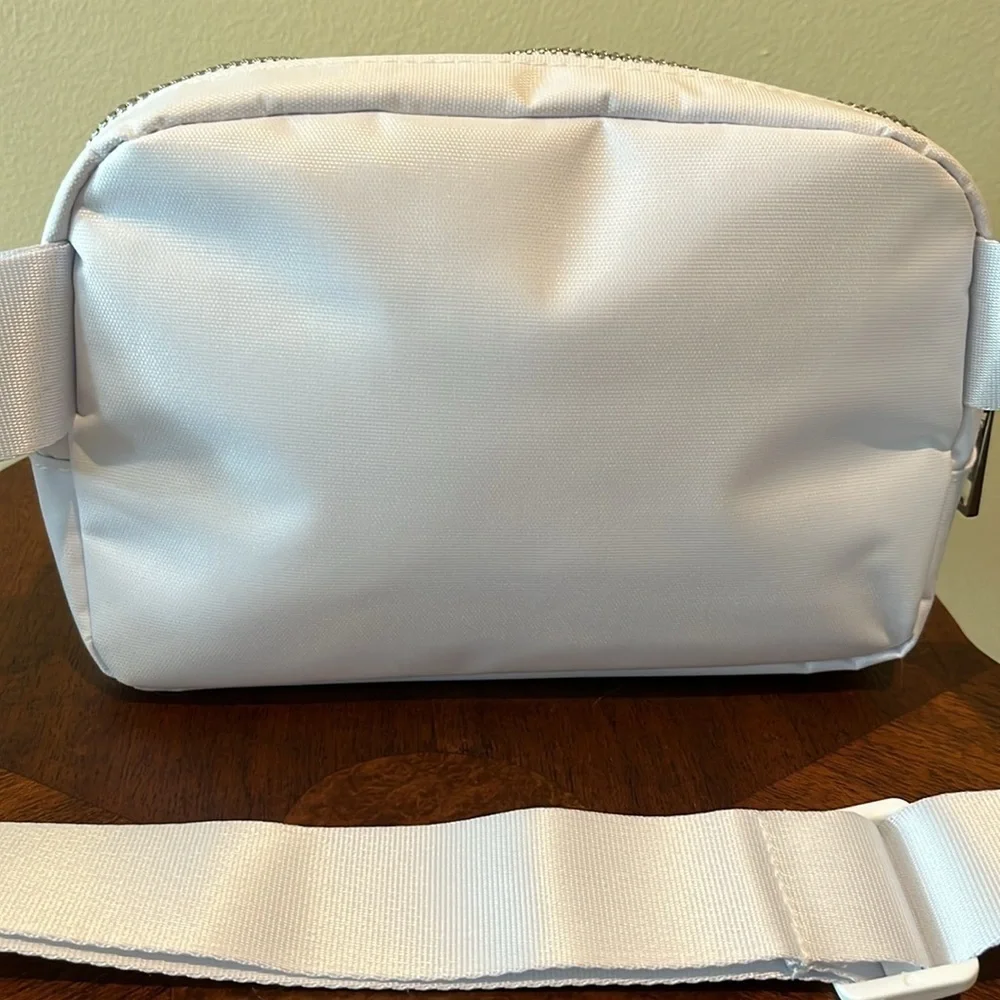 Brides Belt Bag  make up bag  cosmetic case  fanny pack   Nylon   White / silver